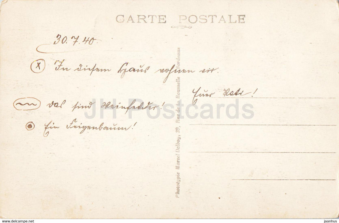 Jugazan - Vue Générale - 3 - carte postale ancienne - 1940 - France - occasion