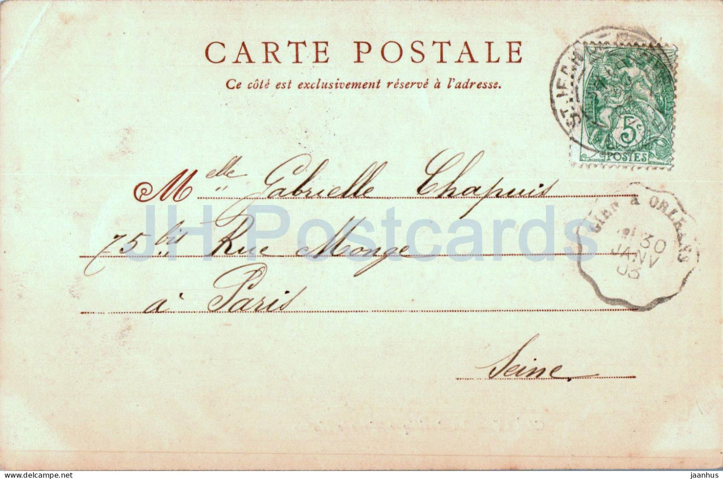 Clery - La Basilique - Façade Nord - cathédrale - 38 - carte postale ancienne - France - occasion 