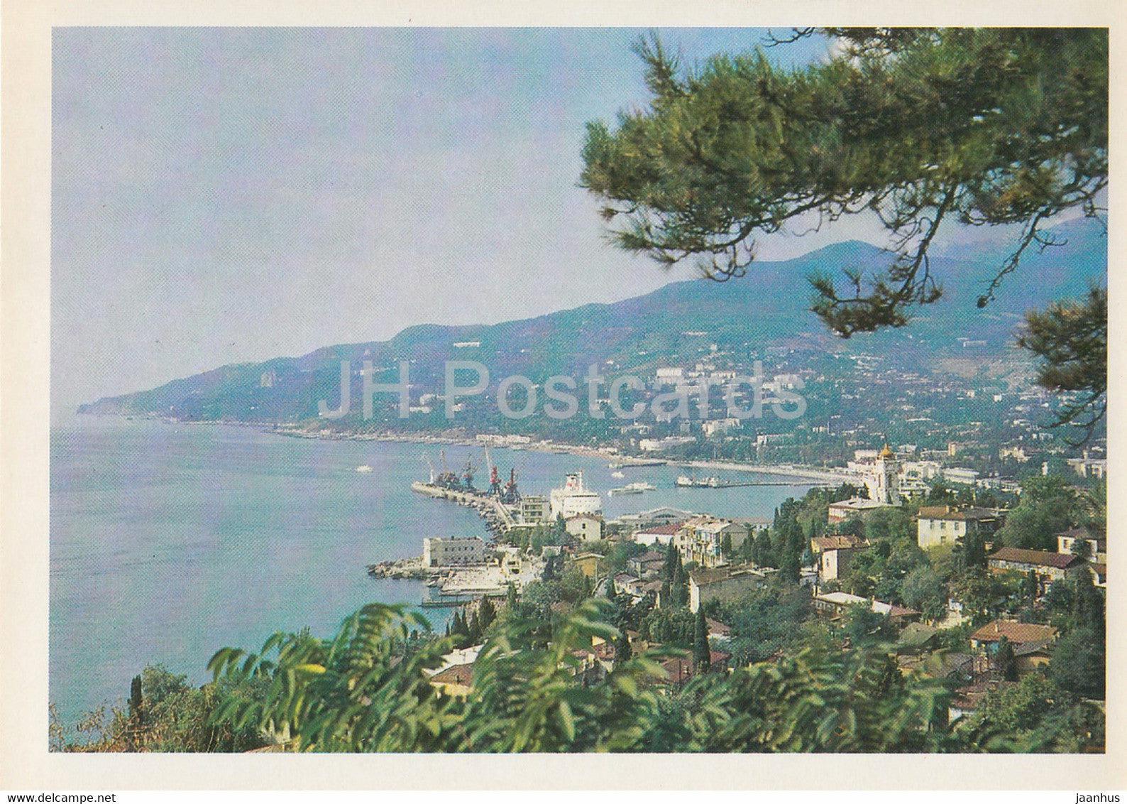 Yalta - city panorama - Crimea - 1981 - Ukraine USSR - unused - JH Postcards
