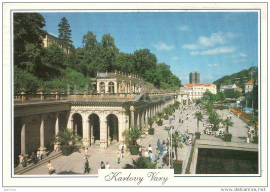Karlovy Vary - Mill Colonnade - Czech - used in 1998 - JH Postcards