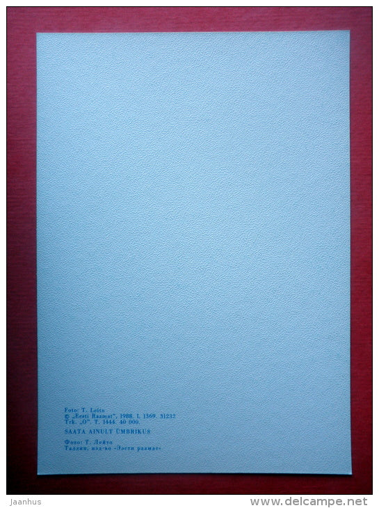 Estonia in Winter - landscape - tree - 1988 - Estonia USSR - unused - JH Postcards
