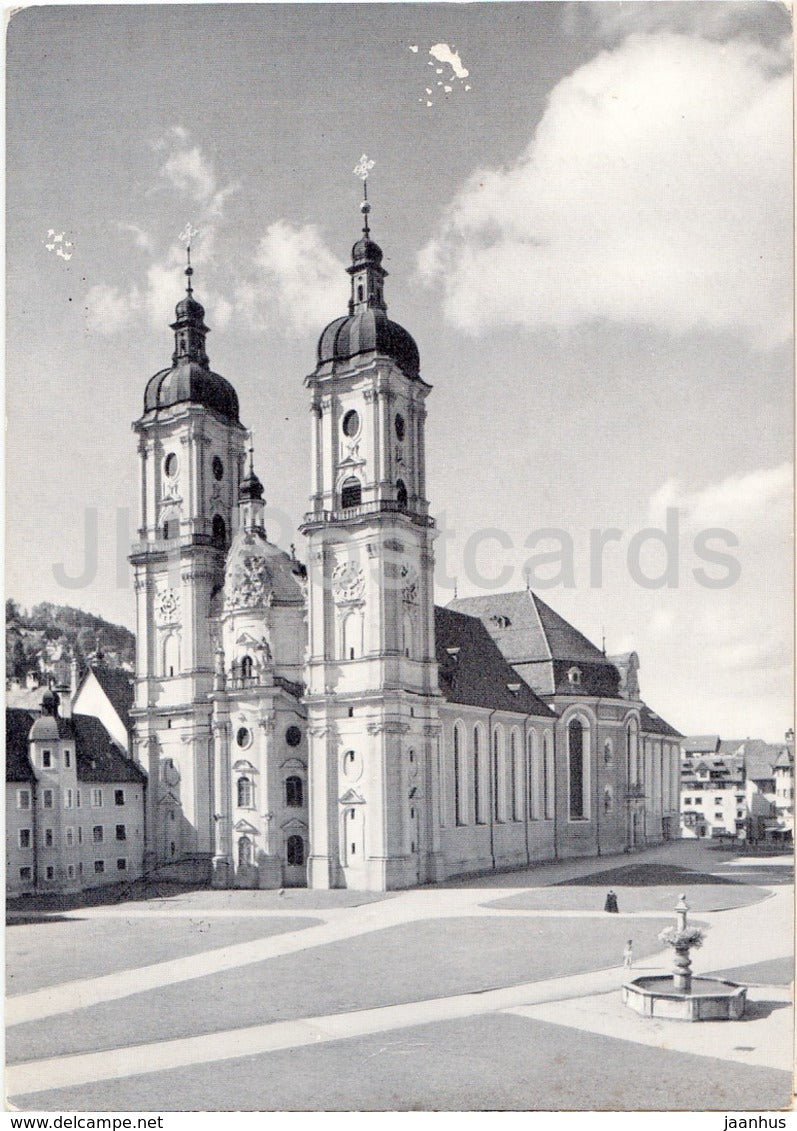 Fassade der Kathedrale St Gallen - church - cathedral - 917 - 1936 - Switzerland - used - JH Postcards
