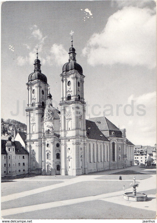 Fassade der Kathedrale St Gallen - church - cathedral - 917 - 1936 - Switzerland - used - JH Postcards