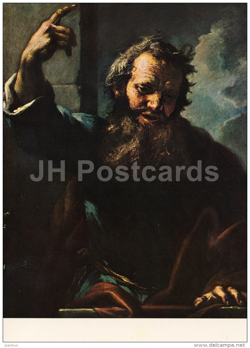 painting by Peter Brandl - The Apostle Paul - Czech art - large format card - Czech - unused - JH Postcards