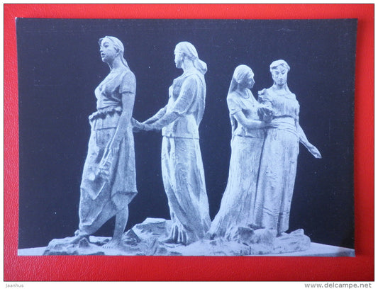sculpture by R. Ambartsumyan . Anoush - women - armenian art - unused - JH Postcards
