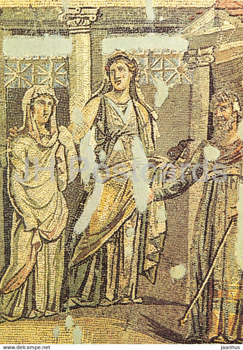 Iphigleneia in Aulis - mosaic - 1987 - Turkey - used - JH Postcards