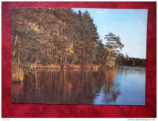 Lake Mustjärv at Valguta - Estonian lakes - 1979 - Estonia - USSR - unused - JH Postcards