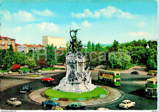 Lisboa - Lisbon - Monumento aos Mortos da Guerra Peninsular - Monument - bus - car - 755/175 - 1968 - Potugal - used - JH Postcards