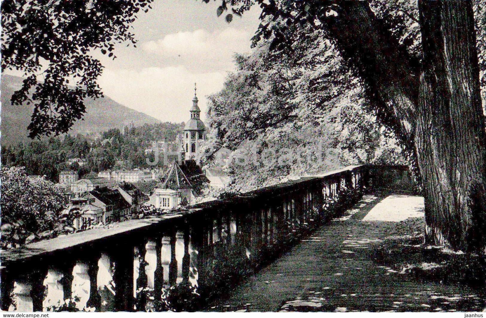 Baden Baden - Blick von der Schlossterrasse - 1962 - Germany - used - JH Postcards