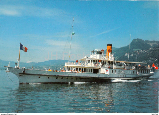 Lac Leman - Le Bateau salon MS Rhone - passenger ship - 1989 - Switzerland - used - JH Postcards