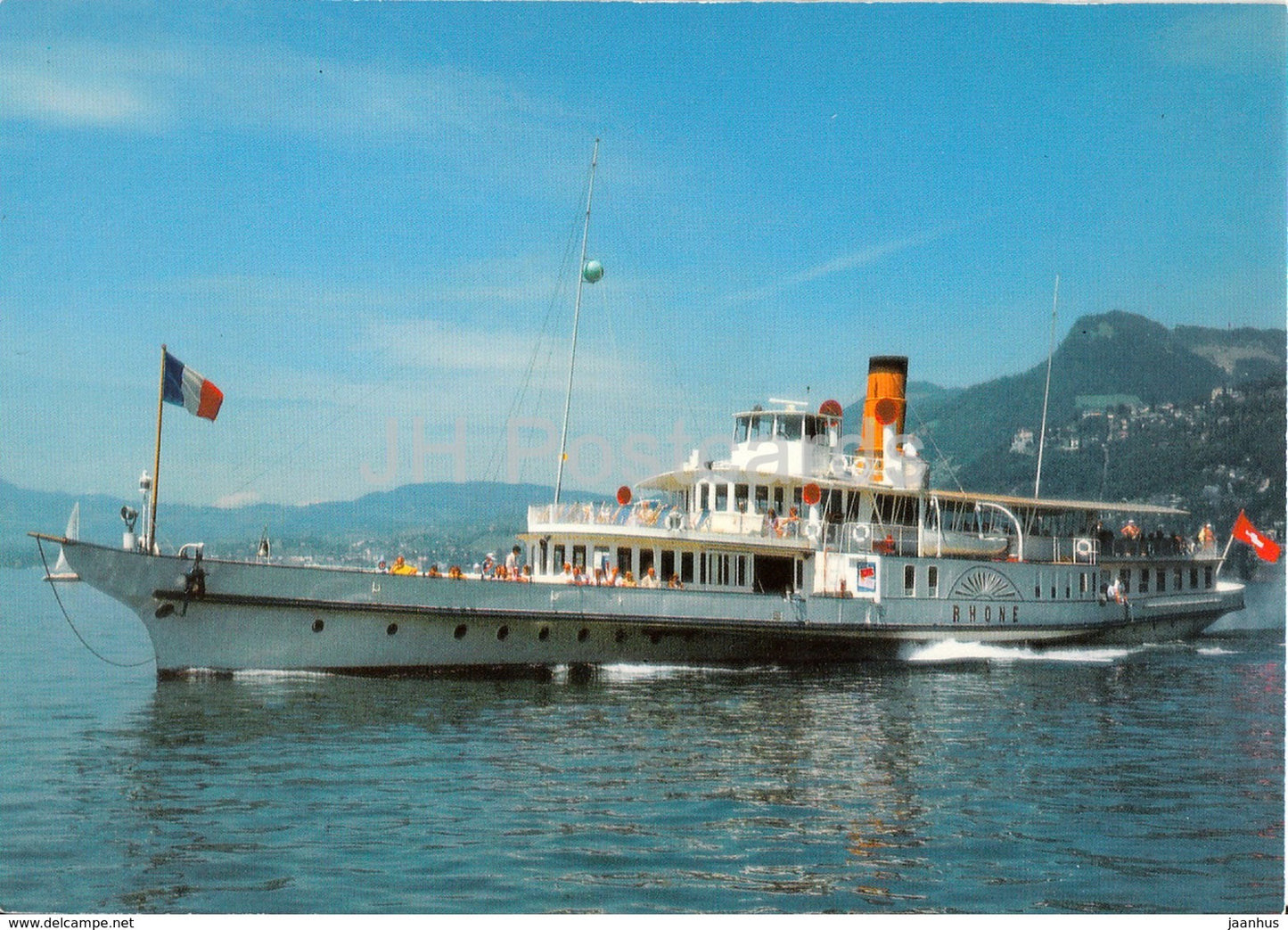Lac Leman - Le Bateau salon MS Rhone - passenger ship - 1989 - Switzerland - used - JH Postcards