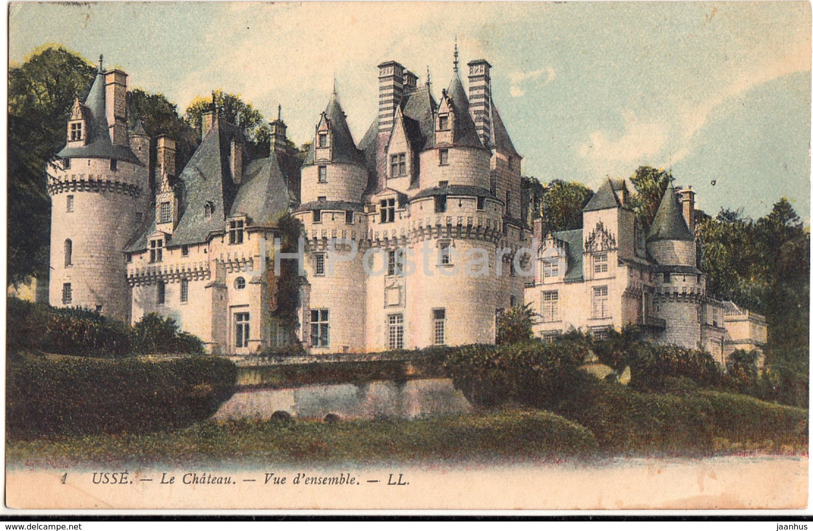 Usse - Le Chateau - Vue d'ensemble - castle - 1 - 1913 - old postcard - France - used - JH Postcards