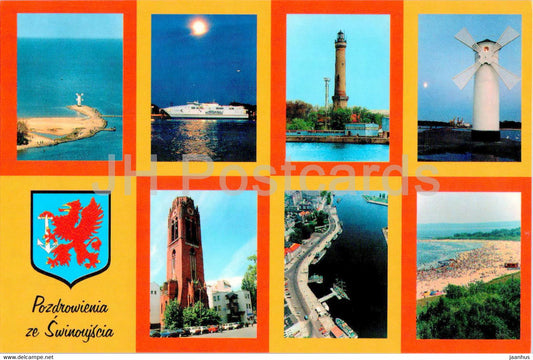Swinoujscie - lighthouse - multiview - Poland - unused - JH Postcards