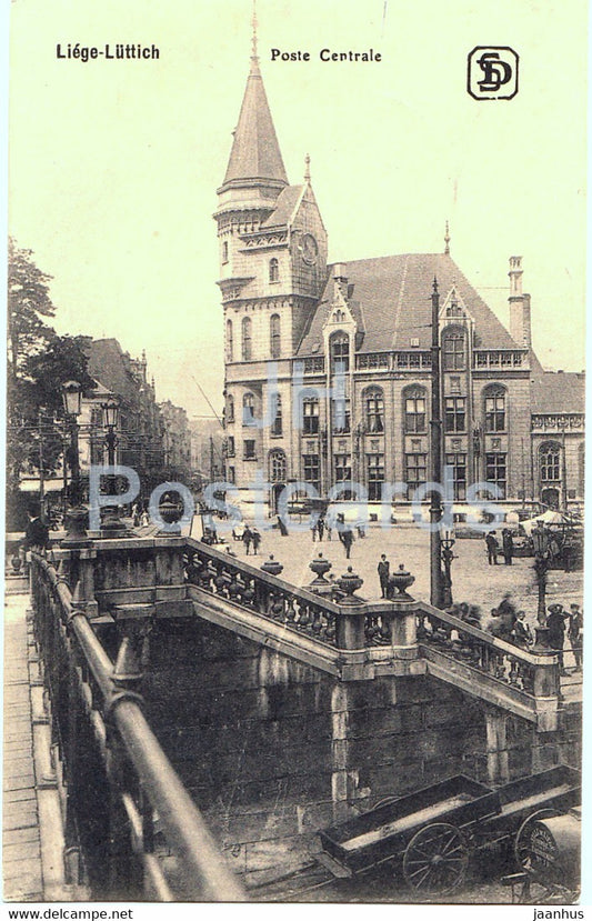 Liege - Luttich - Poste Centrale - Feldpost - old postcard - Belgium - used - JH Postcards