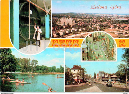 Zielona Gora - Pasaz staromiejski  - kapielisko - Aleja Wojska Polskiego - pool - multiview - Poland - unused - JH Postcards