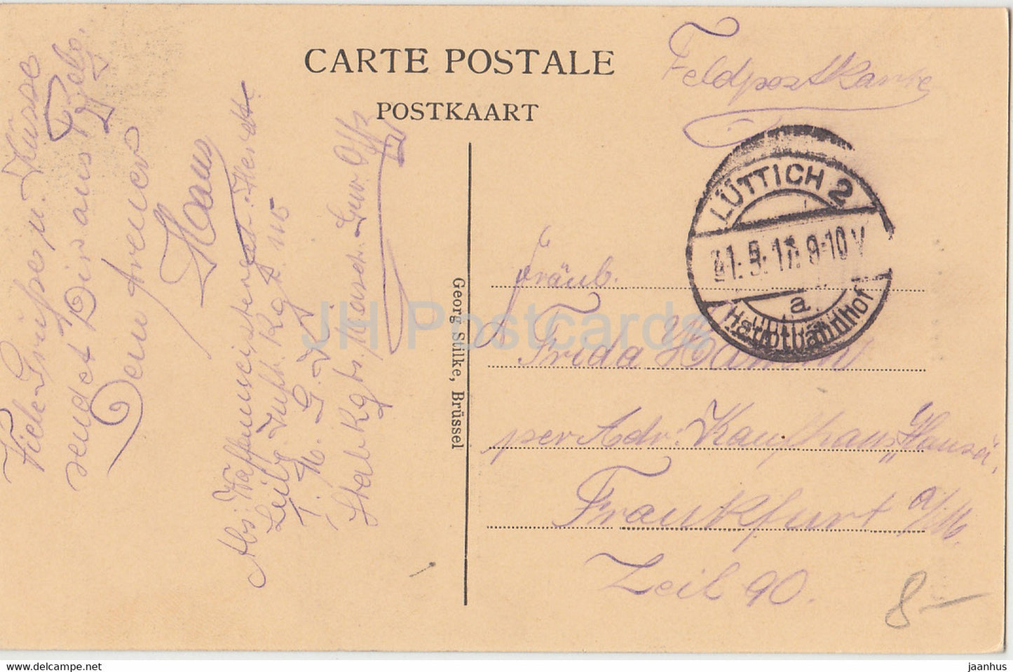 Liege - Luttich - Poste Centrale - Feldpost - old postcard - Belgium - used