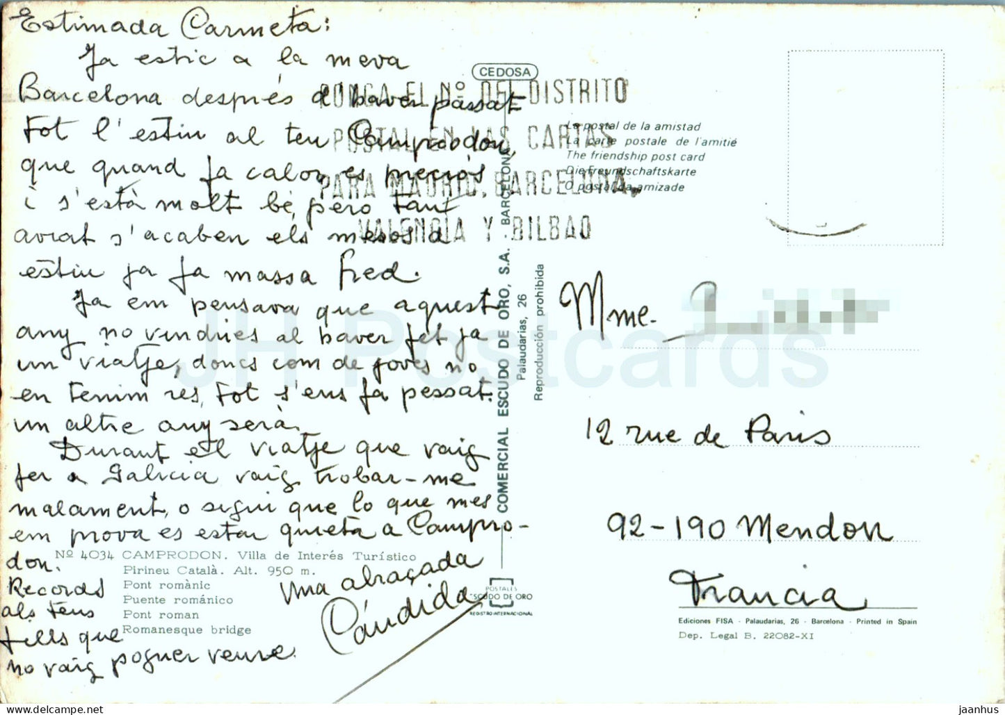 Camprodon - Villa de Interes Turistico - Pirineu Catala - pont roman - multiview - 4034 - Espagne - utilisé 