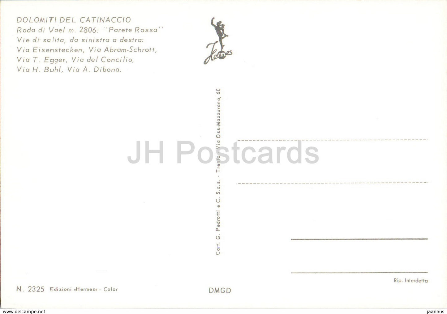 Dolomiti del Catinaccio - Roda di Vael - Parete Rossa - Via Eisenstecken - Via Abram Schrott - Italy - unused