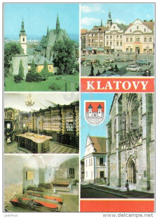Klatovy - town views - architecture - Czechoslovakia - Czech - unused - JH Postcards