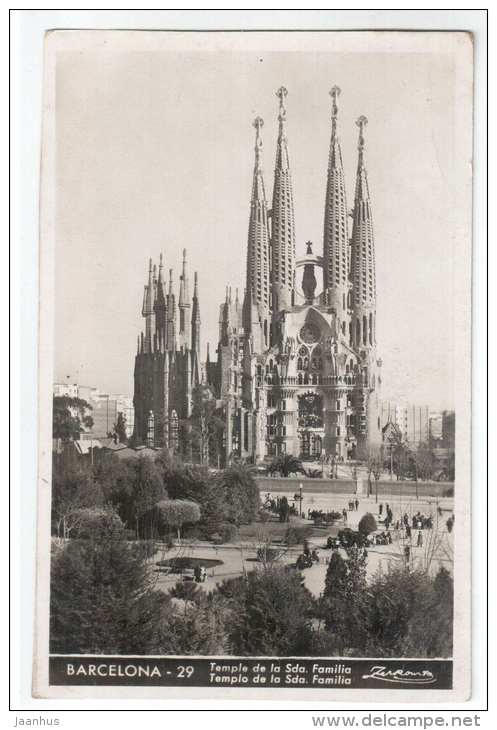 Temple de la Sda. Familia - Barcelona - 29 - old postcard - Spain - unused - JH Postcards
