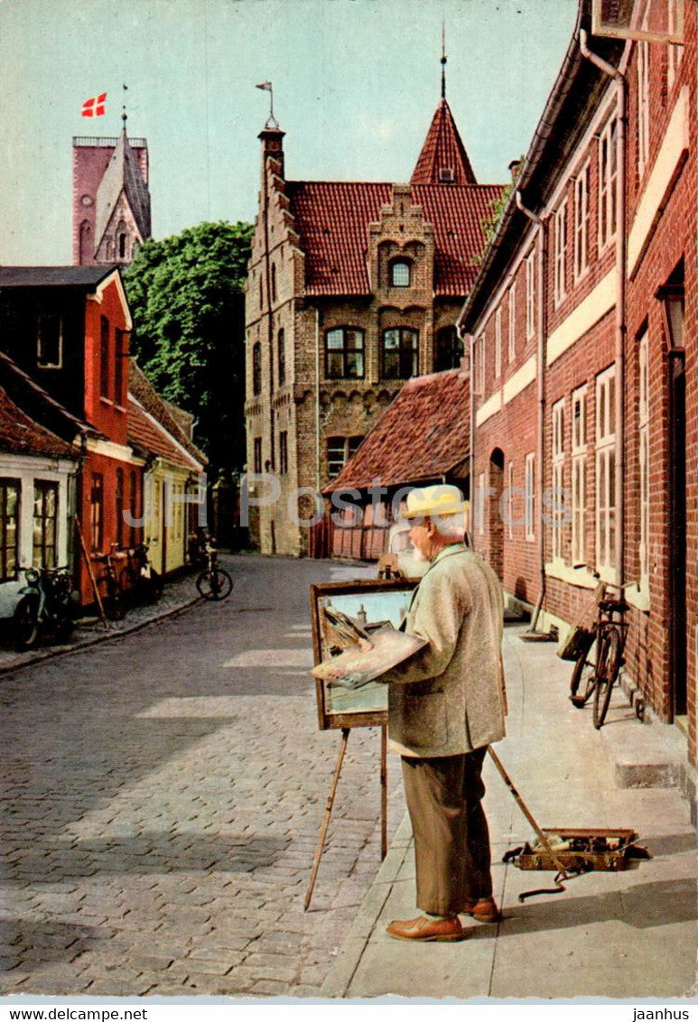 Ribe - Puggaardsgade - artist - street - Denmark - unused - JH Postcards
