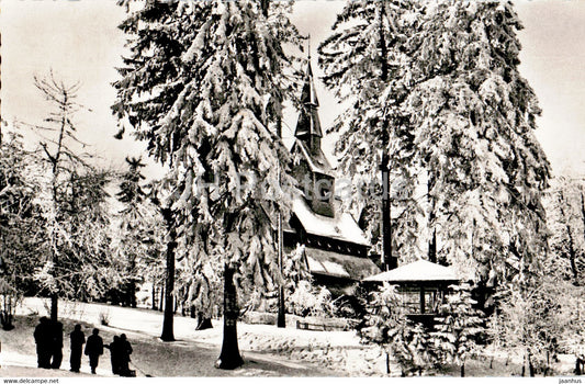 Hanenklee - Das Holzkirchlein - old postcard - 1955 - Germany - used - JH Postcards