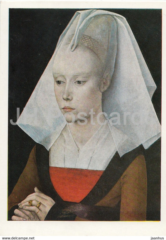 painting by Rogier van der Weyden - Damenbildnis - art - Germany DDR - unused - JH Postcards