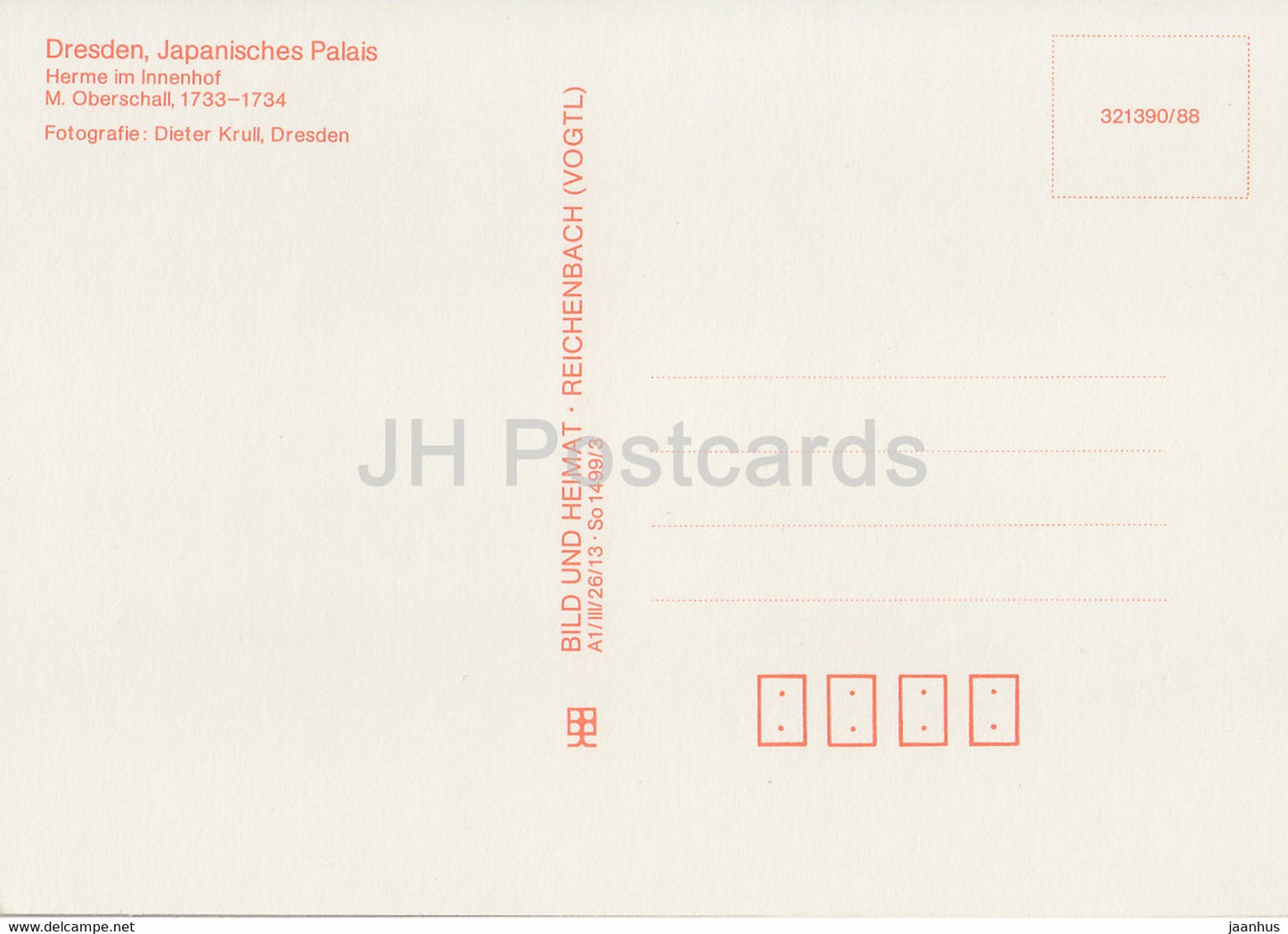 Dresden Japanisches Palais - Herme im Innenhof - Barokplastik in Dresden - sculpture - art - DDR Germany - unused