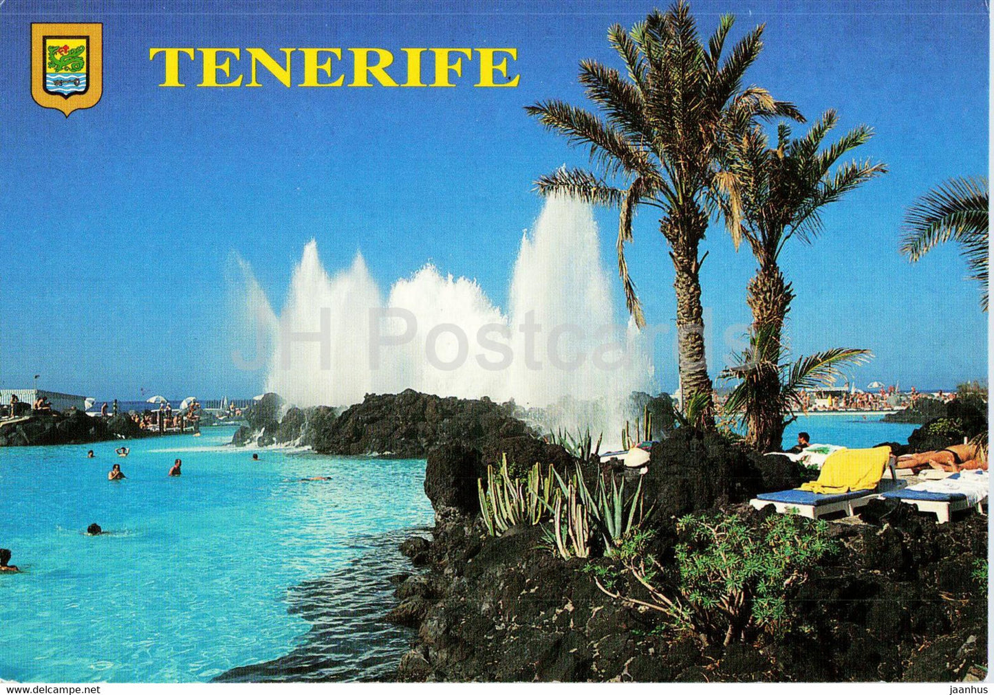 Puerto de la Cruz - Lago Martianez - lake - Tenerife - 1997 - Spain - used - JH Postcards
