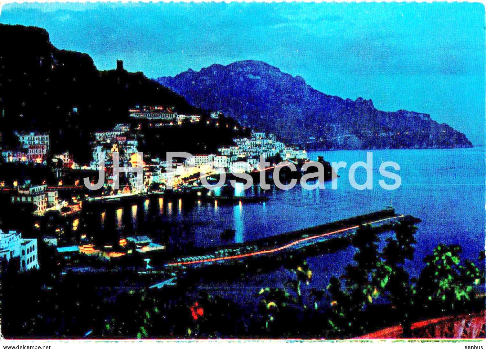 Amalfi - Notturno - By Night - 81 - 1989 - Italy - used - JH Postcards