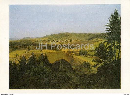Wernigerode vom Ziegenberge 1837 - art by Ernst Helbig - DDR Germany - unused - JH Postcards