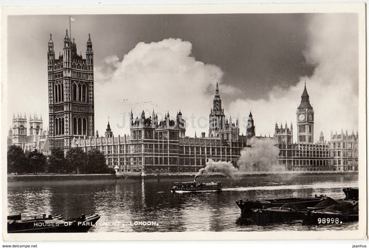 London - Houses of Parliament - 98998 - 1956 - United Kingdom - England - used - JH Postcards