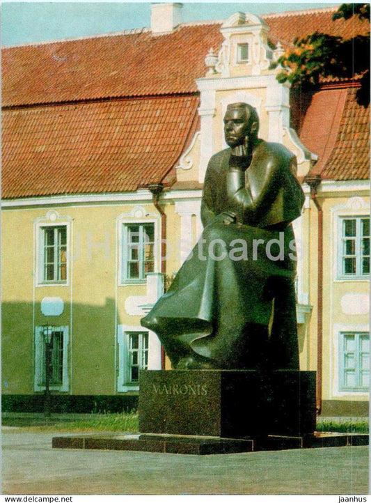 Kaunas - Monument to the Lithuanian poet Maironis - 1978 - Lithuania USSR - unused - JH Postcards