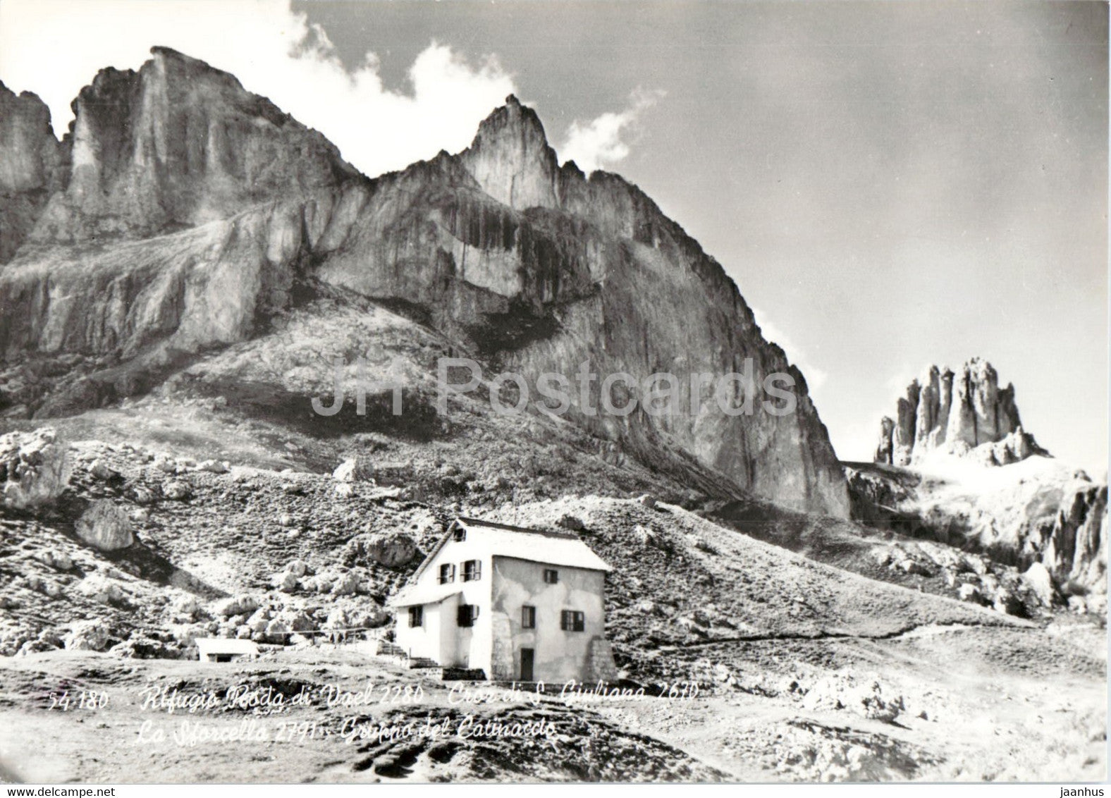 Rifugio Roda di Vael - Croz di S Giuliano - La Sforcella - Gruppo del Catinaccio - old postcard - Italy - used - JH Postcards