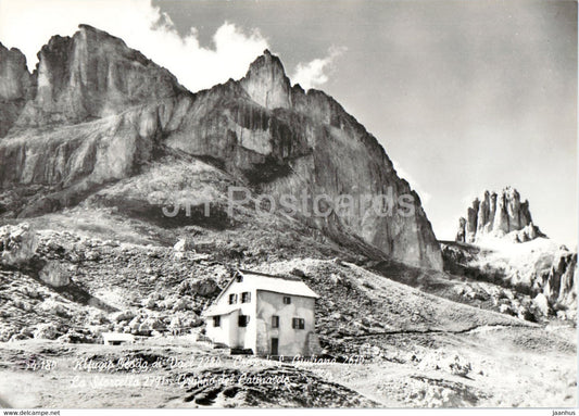 Rifugio Roda di Vael - Croz di S Giuliano - La Sforcella - Gruppo del Catinaccio - old postcard - Italy - used - JH Postcards