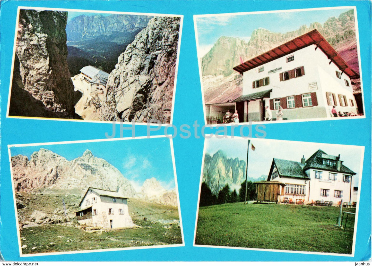 Rifugi Hutte - Coronelle - Paolina - Roda di Vael - Ciampedie - Gruppo del Catinaccio - 1976 - Italy - used - JH Postcards