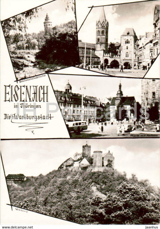 Eisenach im Thuringen - Die Wartburgstadt - old postcard - Germany DDR - used - JH Postcards