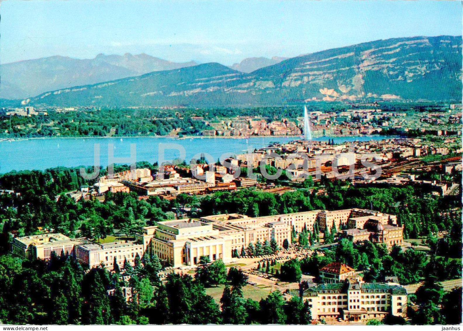 Geneva - Geneve - Le Palais des Nations et la Ville - 1009 - Switzerland - used - JH Postcards