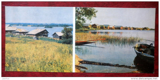 the Yamka village - boats - Kizhi - 1980 - Russia USSR - unused - JH Postcards