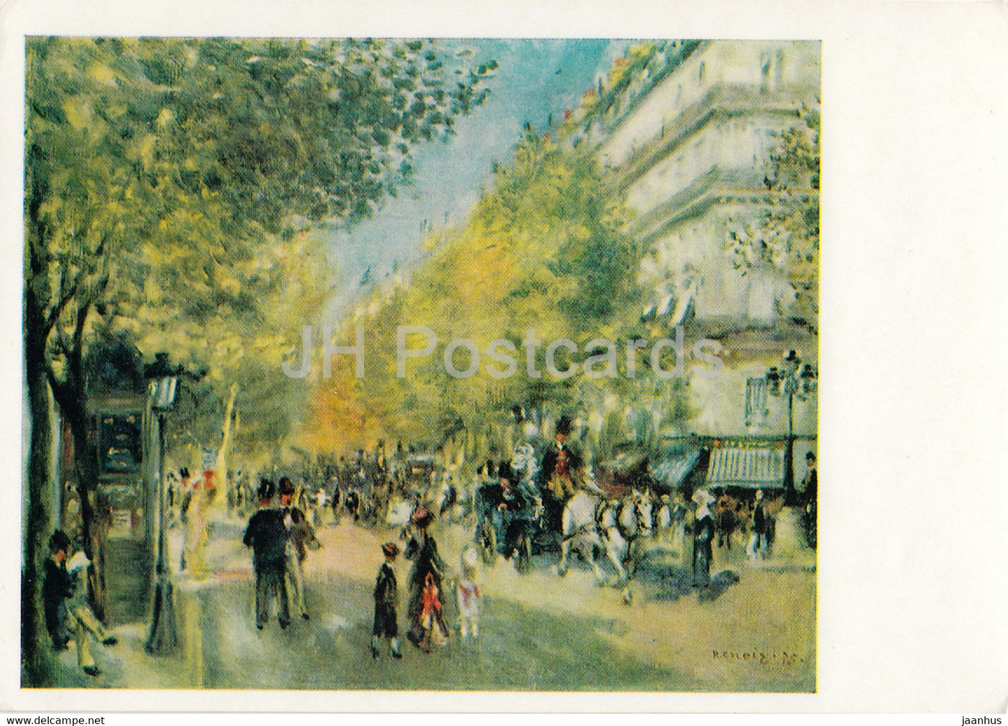 painting by Auguste Renoir - Auf den grossen Boulevards - The great boulevards - French art - Germany DDR - unused - JH Postcards