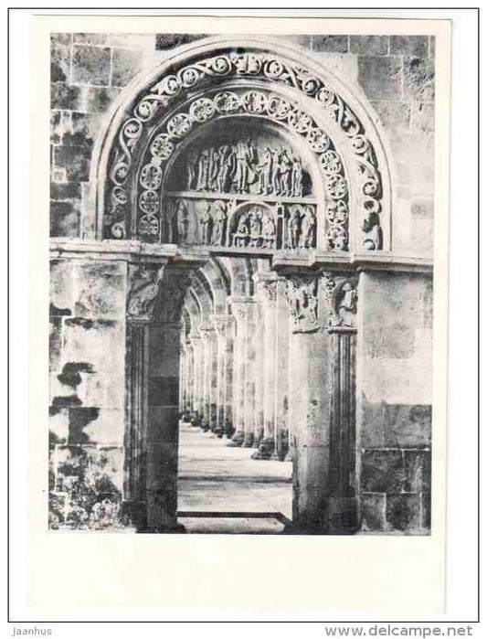 Abbey of la Madaleine - portal - Vézelay - Romanesque architecture - 1971 - France - unused - JH Postcards