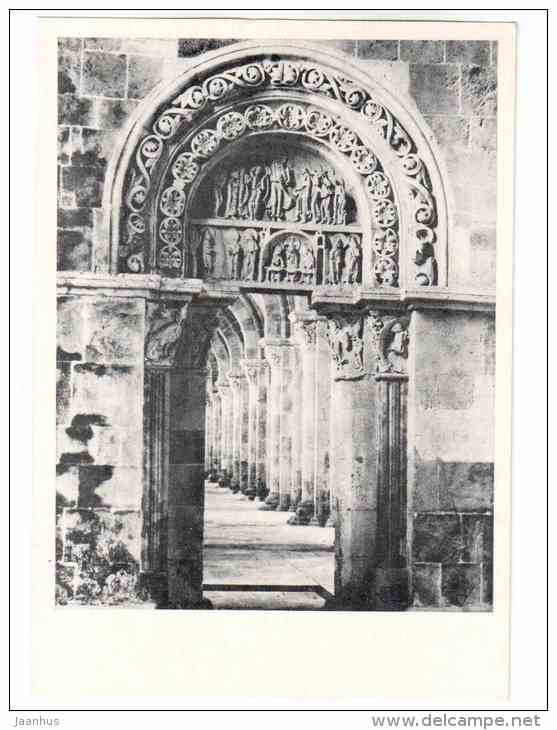 Abbey of la Madaleine - portal - Vézelay - Romanesque architecture - 1971 - France - unused - JH Postcards