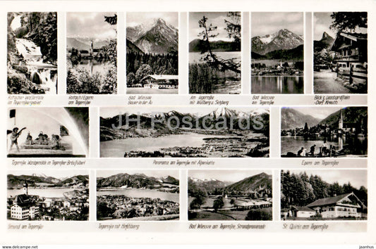 Rottach - Bad Wiessee - Leonhardstein - Tegernsee - St Quirin - old postcard - Germany - unused - JH Postcards