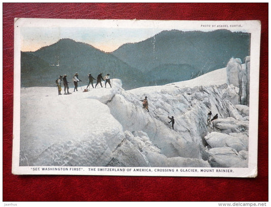 See the Washington First - The Switzerland of America , Mount Rainier - sent to Estonia in 1924 - USA - used - JH Postcards