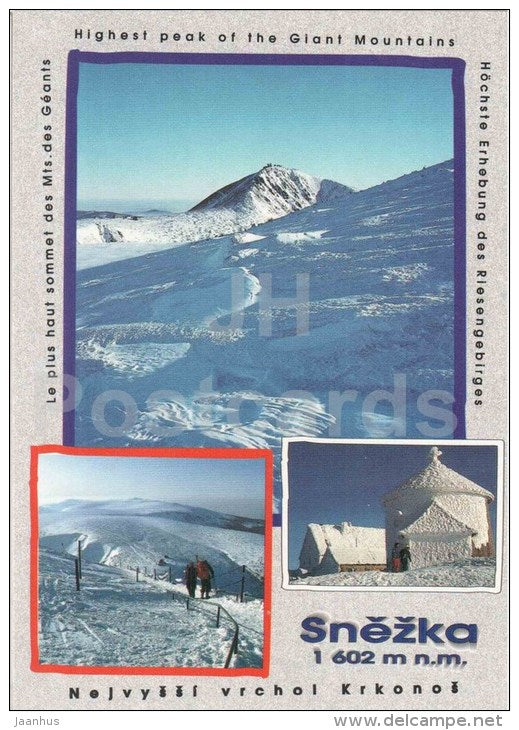 Snezka mountain - Krkonose - highest peak of the Giant Mountains - Czech Republic - unused - JH Postcards