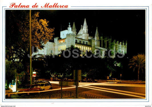 Palma de Mallorca - Vista Nocturna de la Catedral - cathedral - Mallorca - 1061 - Spain - used - JH Postcards