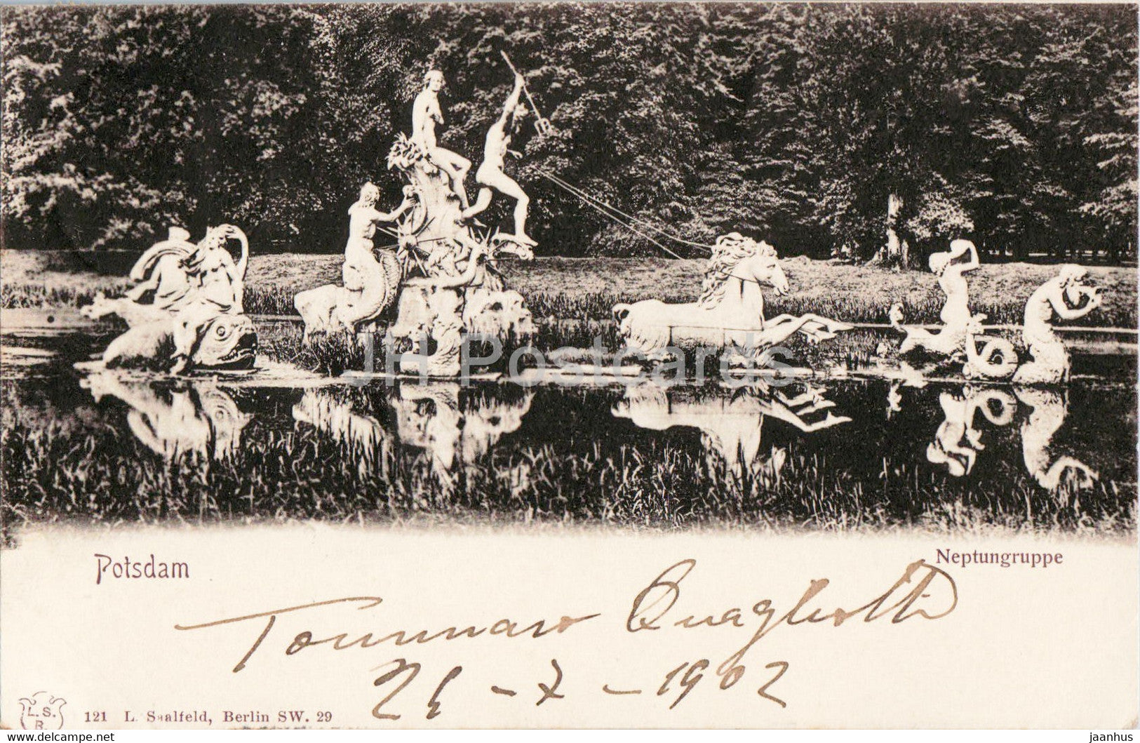 Potsdam - Neptungruppe - old postcard - 1902 - Germany - used - JH Postcards