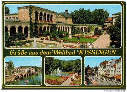 Grüsse aus dem Weltbad Kissingen - 8730 - Germany - 1991 gelaufen - JH Postcards