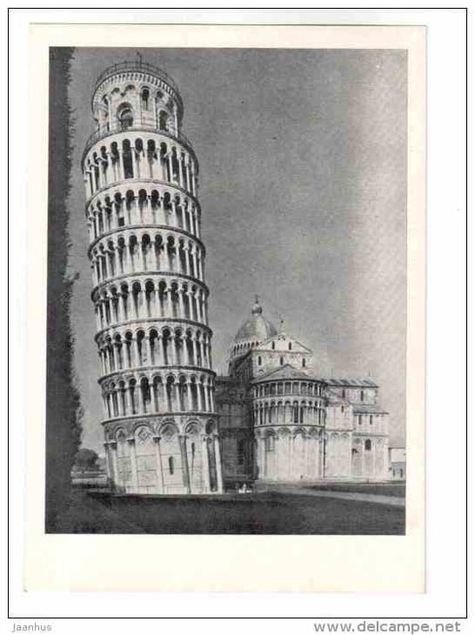 Pisa Tower and Cathedral - Pisa - Romanesque architecture - 1971 - France - unused - JH Postcards