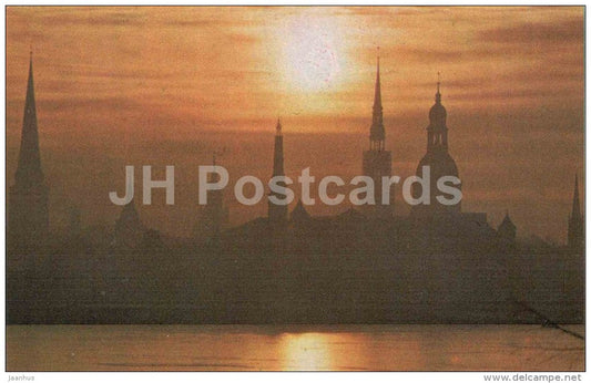 Riga at Dawn - Riga - 1976 - Latvia USSR - unused - JH Postcards